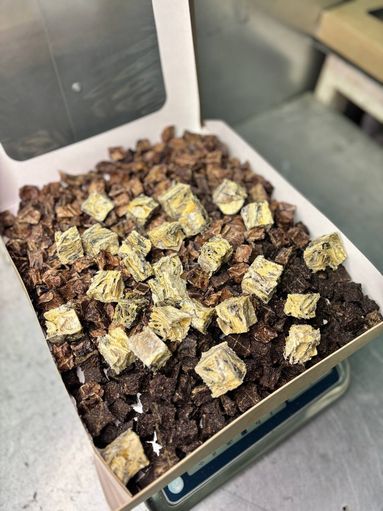 Набор дрессировки. Легкое говяжье, кубики из легкого и рубца, рыбные кубики